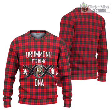 Drummond Modern Tartan Ugly Sweater with Family Crest DNA In Me Style