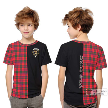 Drummond Modern Tartan Kid T-Shirt with Family Crest and Half Of Me Style