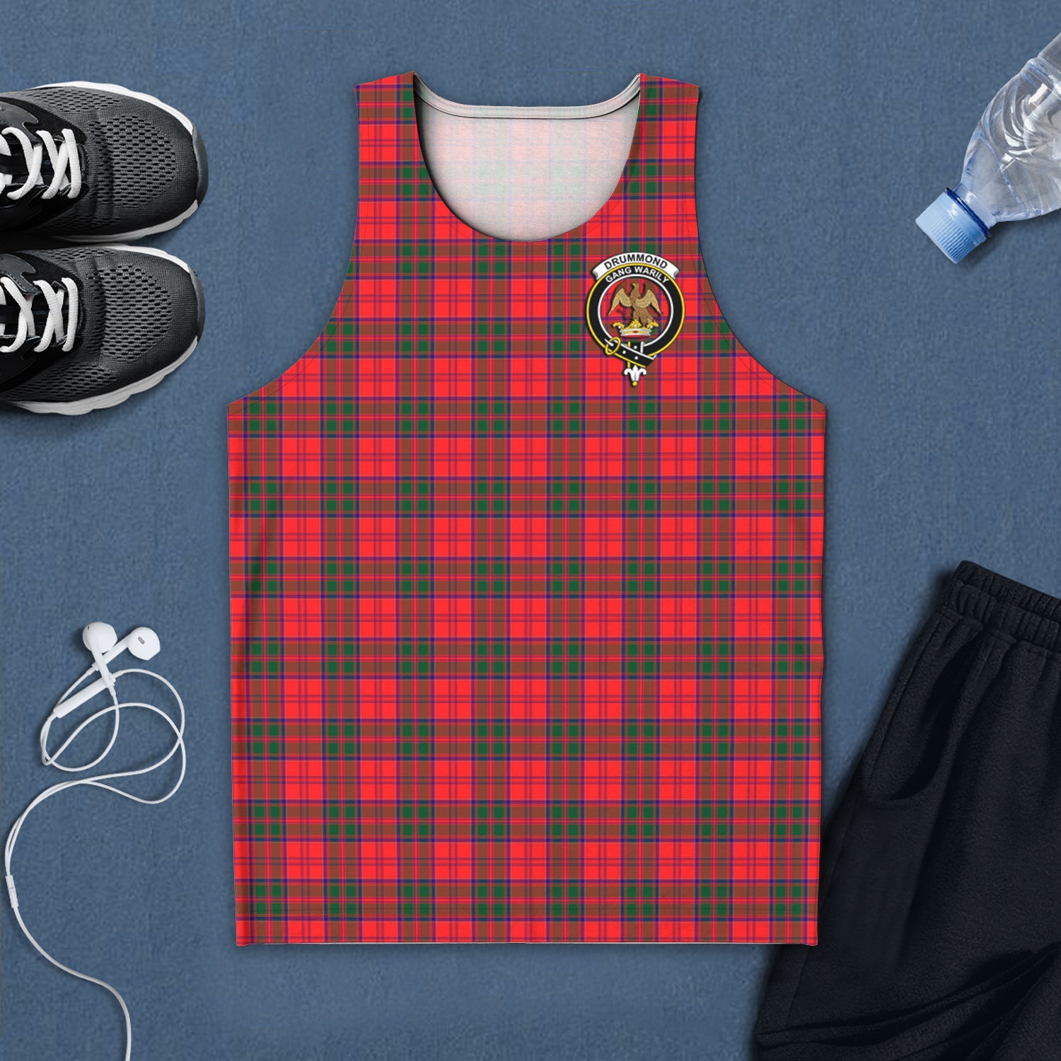 drummond-modern-tartan-mens-tank-top-with-family-crest