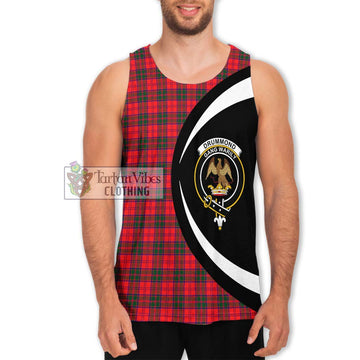 Drummond Modern Tartan Men's Tank Top with Family Crest Circle Style