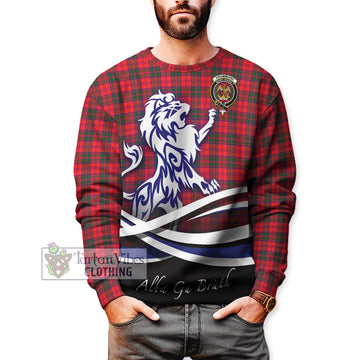 Drummond Modern Tartan Sweatshirt with Alba Gu Brath Regal Lion Emblem