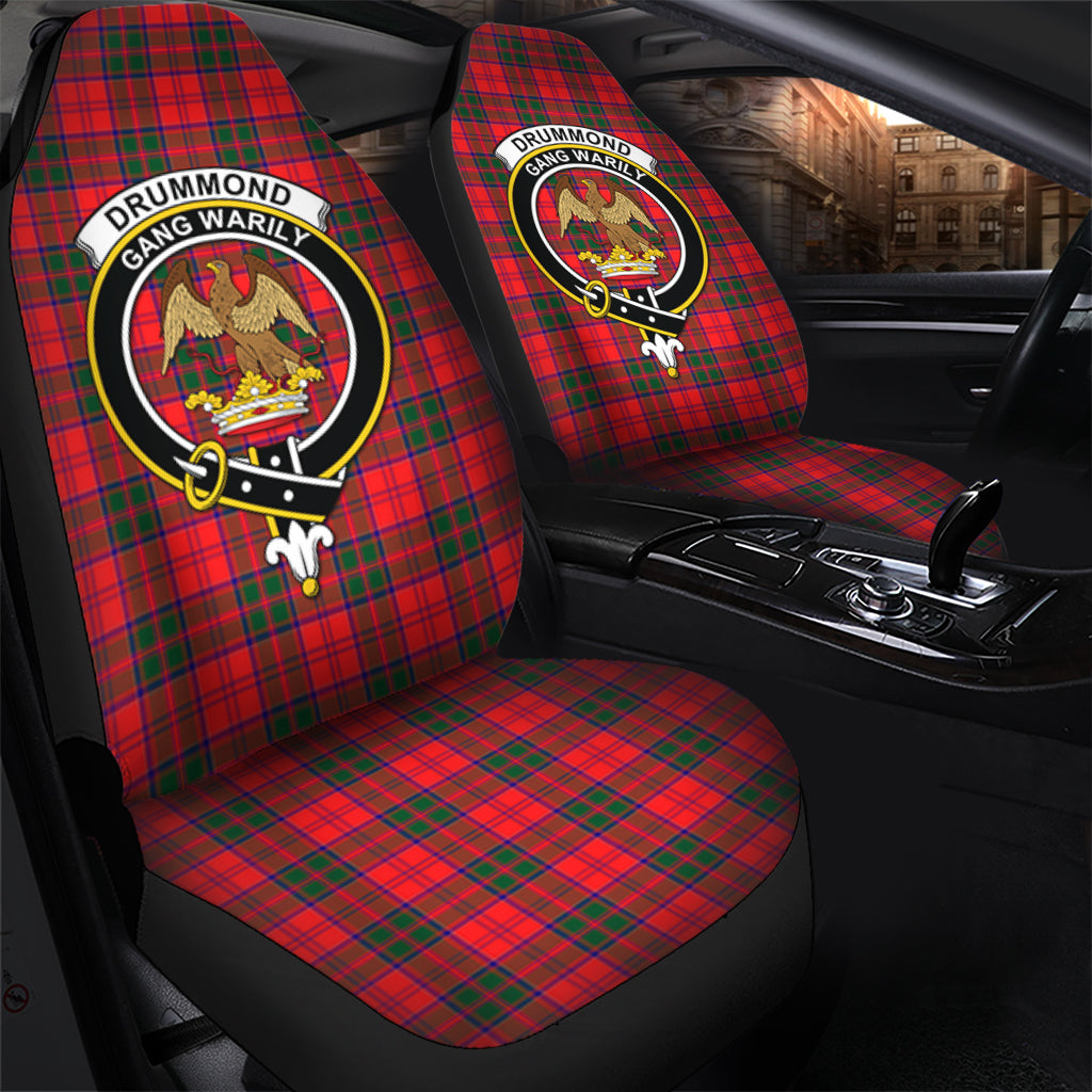 Drummond Modern Tartan Car Seat Cover with Family Crest - Tartanvibesclothing