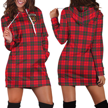 Drummond Modern Tartan Hoodie Dress with Family Crest