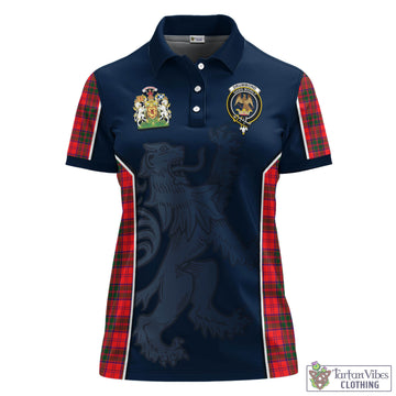 Drummond Modern Tartan Women's Polo Shirt with Family Crest and Lion Rampant Vibes Sport Style