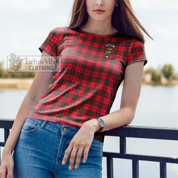 Drummond Modern Tartan Cotton T-Shirt with Family Crest