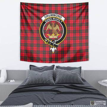 Drummond Modern Tartan Tapestry Wall Hanging and Home Decor for Room with Family Crest