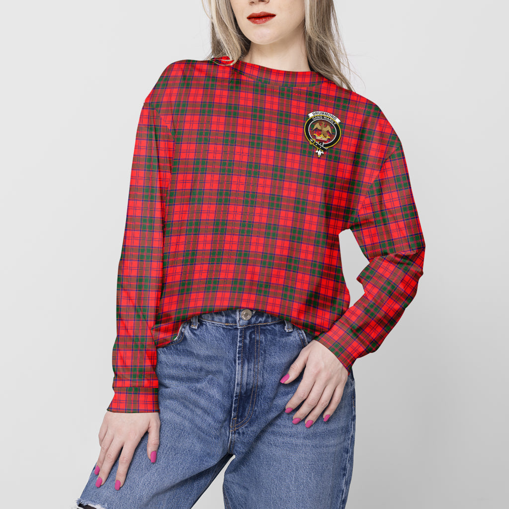 Drummond Modern Tartan Sweatshirt with Family Crest - Tartan Vibes Clothing