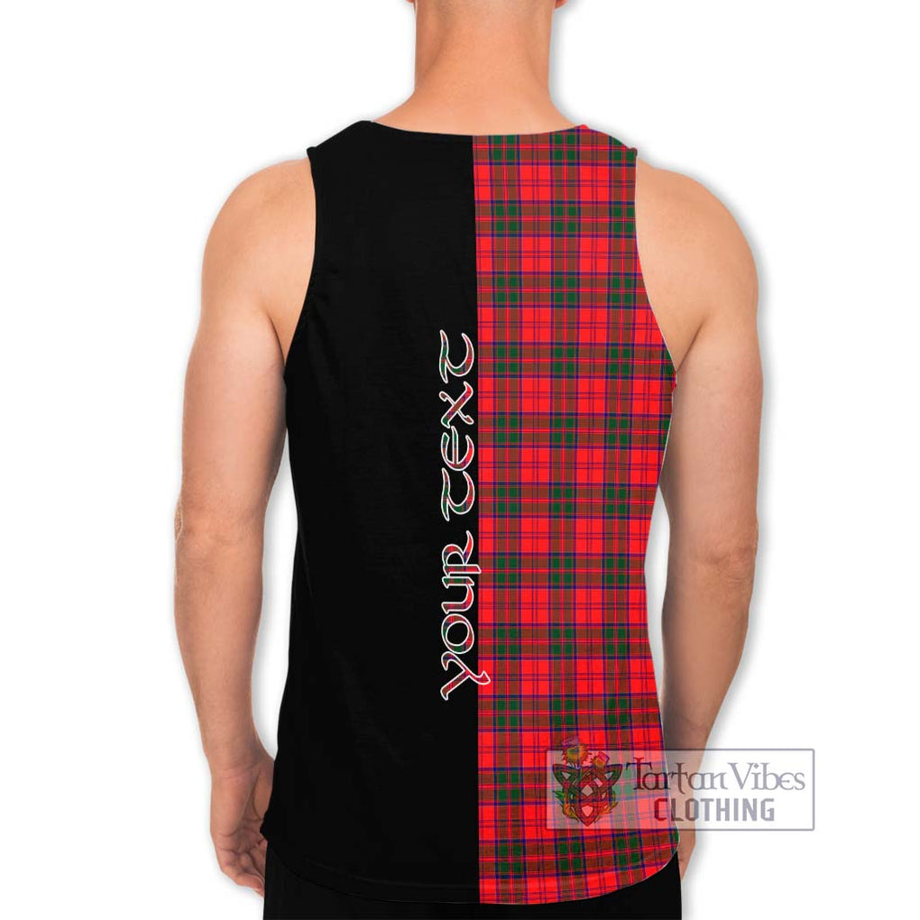 Drummond Modern Tartan Men's Tank Top with Family Crest and Half Of Me Style - Tartanvibesclothing Shop