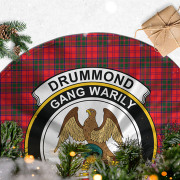 Drummond Modern Tartan Christmas Tree Skirt with Family Crest