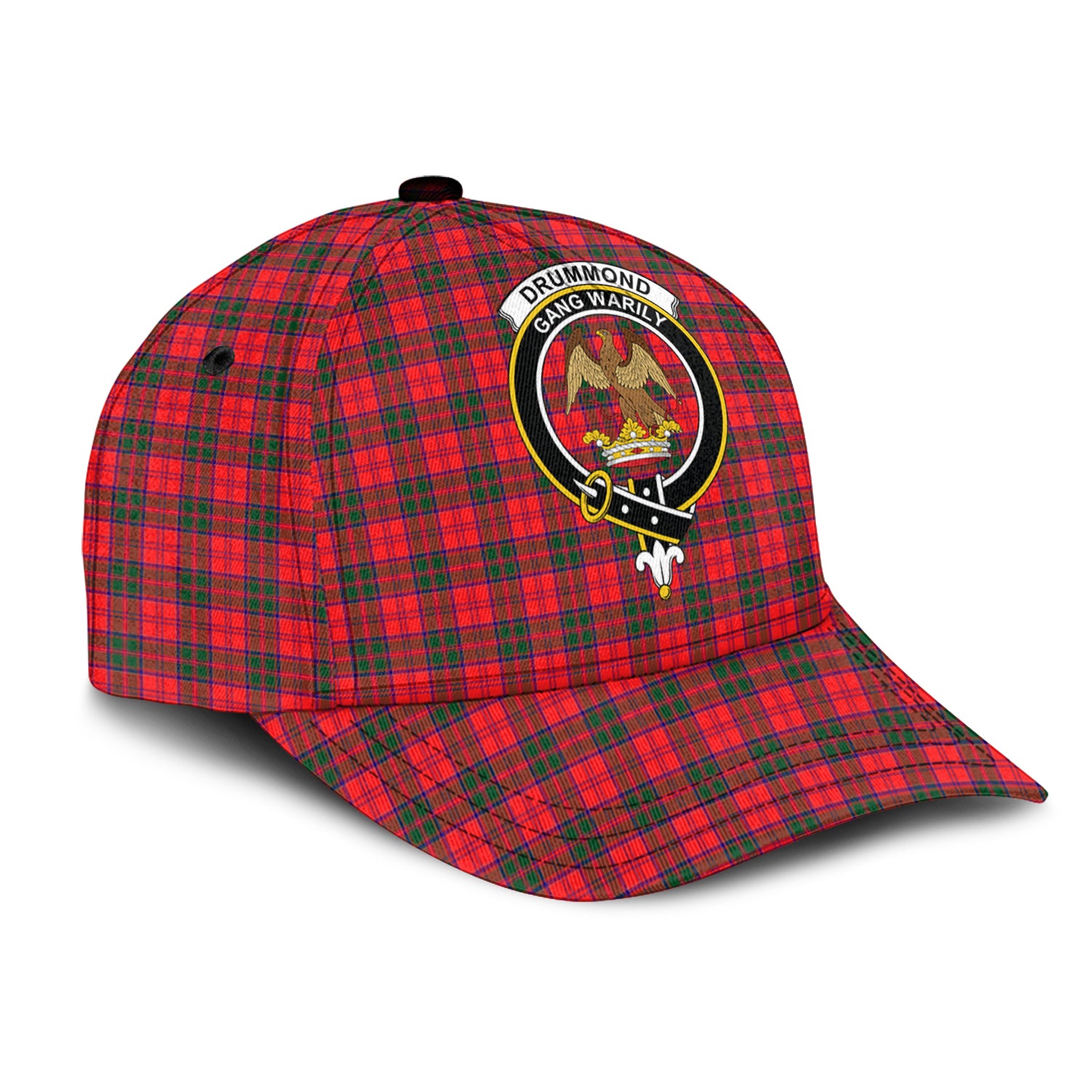 Drummond Modern Tartan Classic Cap with Family Crest - Tartan Vibes Clothing