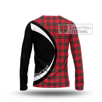 Drummond Modern Tartan Long Sleeve T-Shirt with Family Crest Circle Style