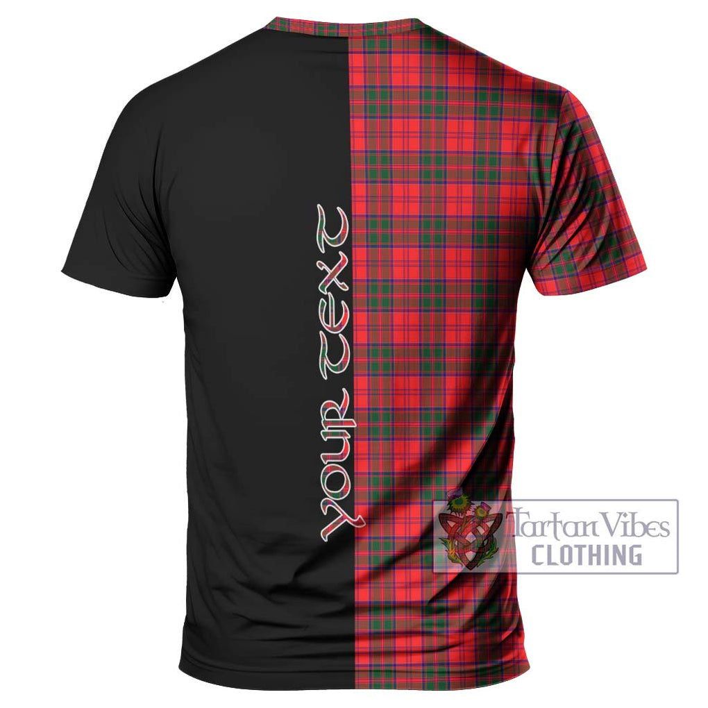 Drummond Modern Tartan T-Shirt with Family Crest and Half Of Me Style - Tartanvibesclothing Shop