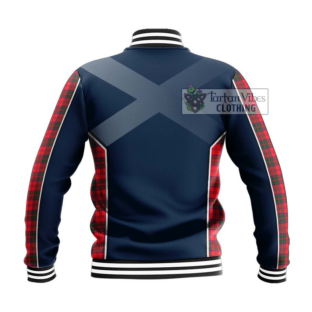 Drummond Modern Tartan Baseball Jacket with Family Crest and Lion Rampant Vibes Sport Style - Tartan Vibes Clothing