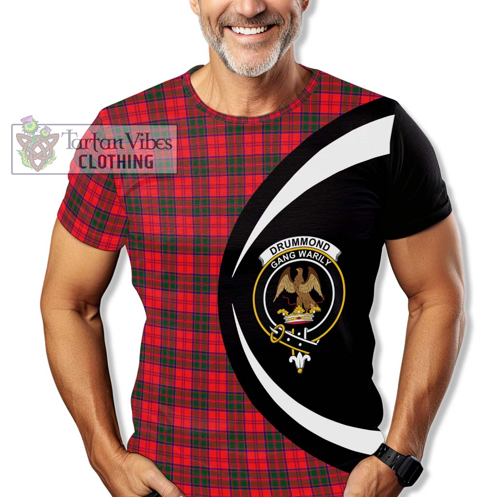 Tartan Vibes Clothing Drummond Modern Tartan T-Shirt with Family Crest Circle Style