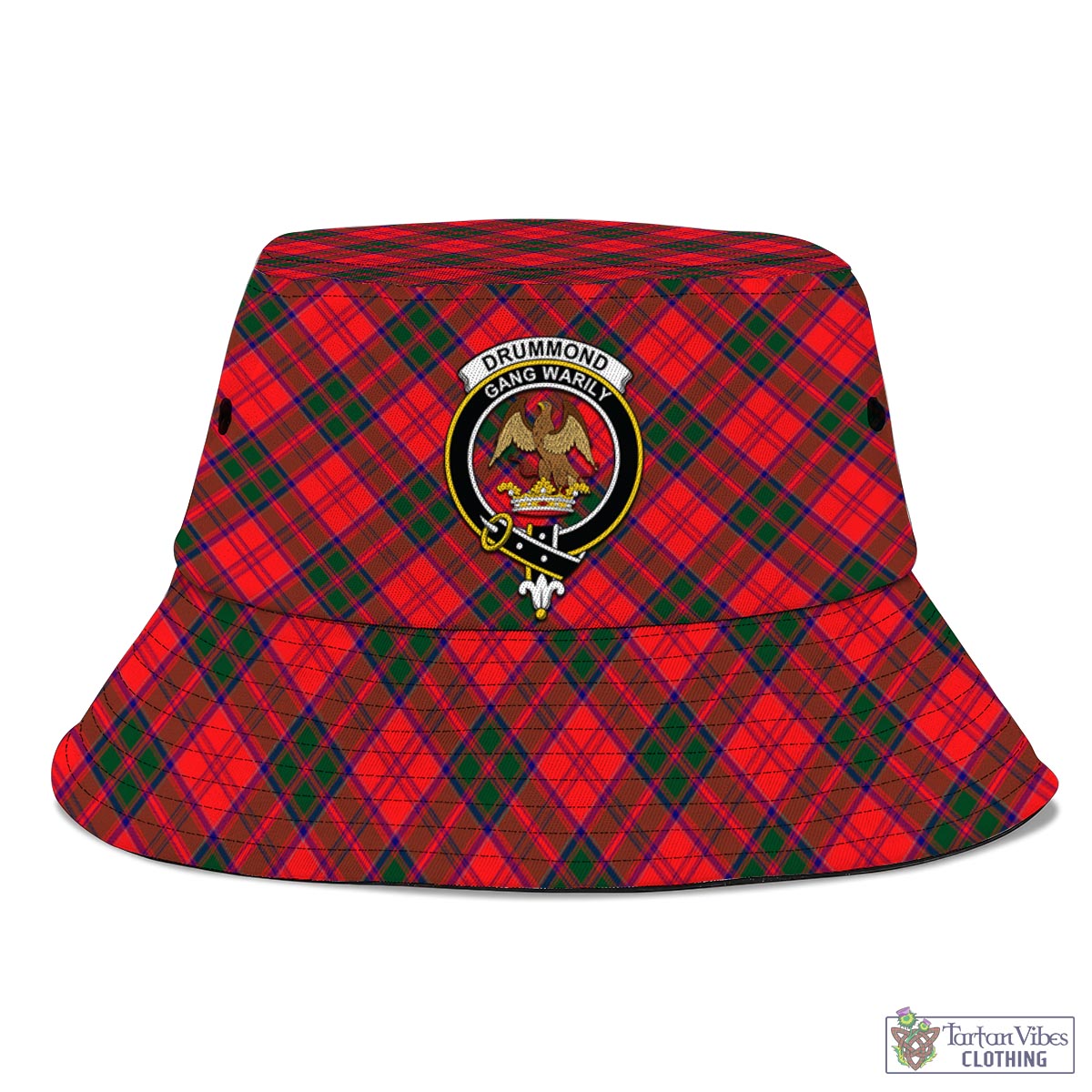 Tartan Vibes Clothing Drummond Modern Tartan Bucket Hat with Family Crest