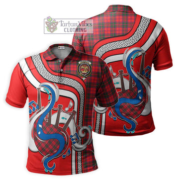 Drummond Modern Tartan Polo Shirt with Epic Bagpipe Style