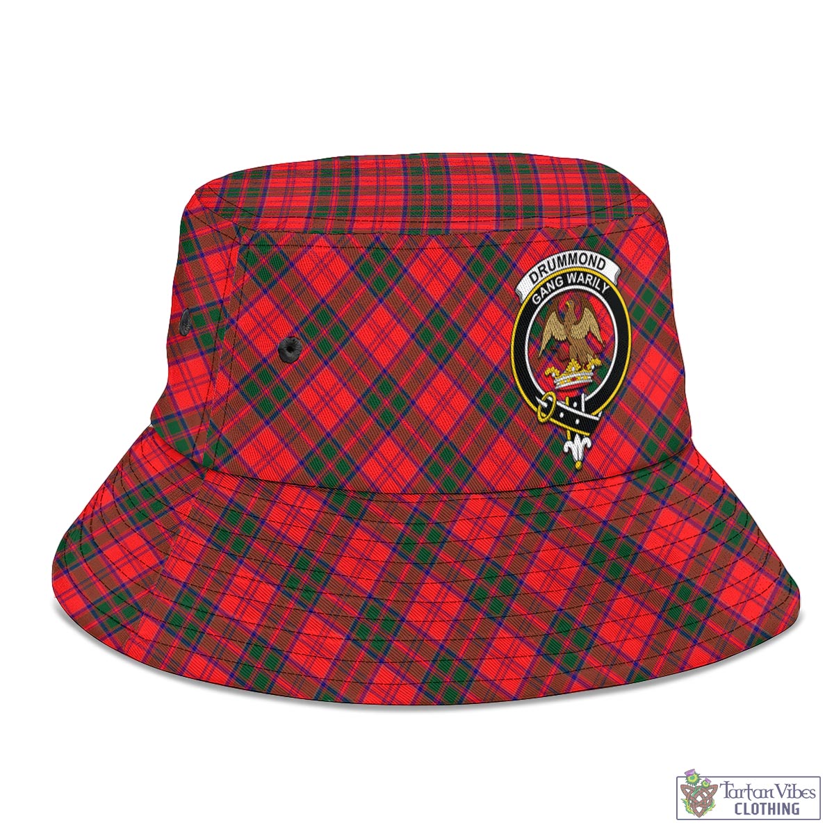 Tartan Vibes Clothing Drummond Modern Tartan Bucket Hat with Family Crest