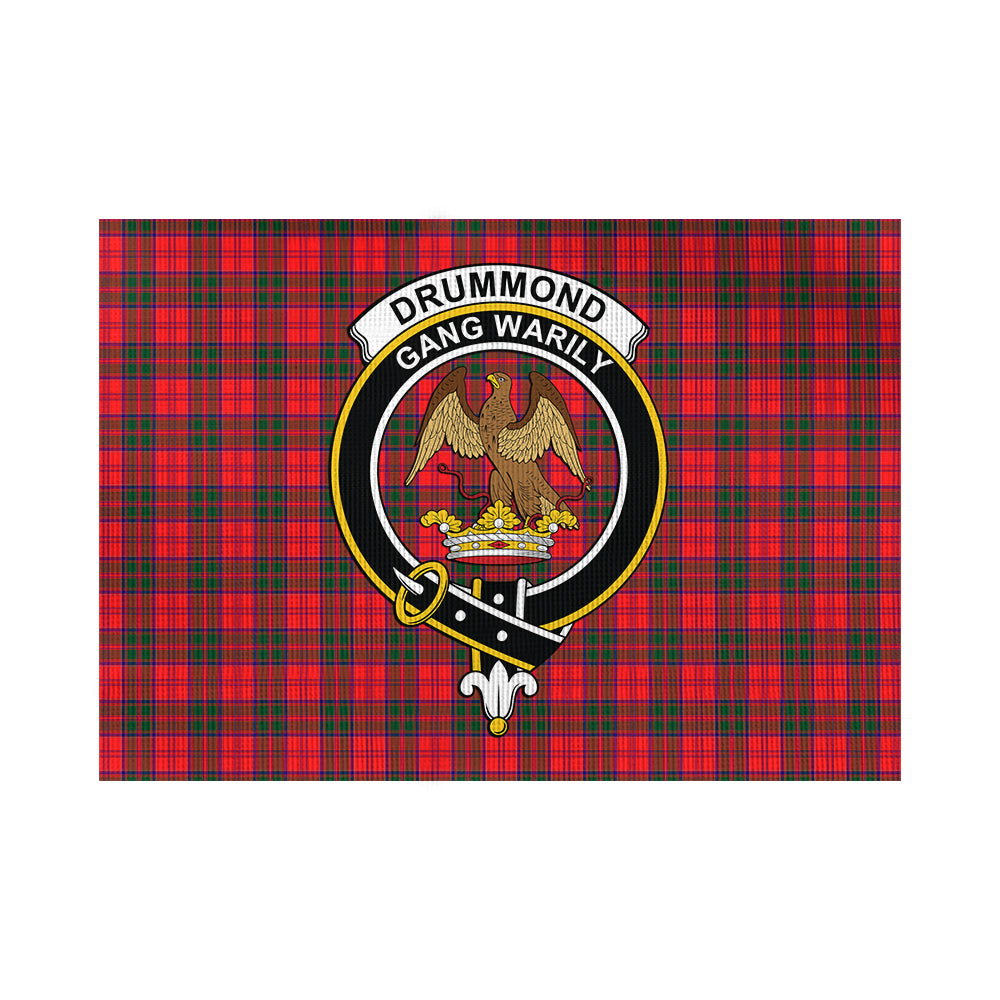 Drummond Modern Tartan Flag with Family Crest - Tartan Vibes Clothing