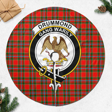 Drummond of Perth Tartan Christmas Tree Skirt with Family Crest