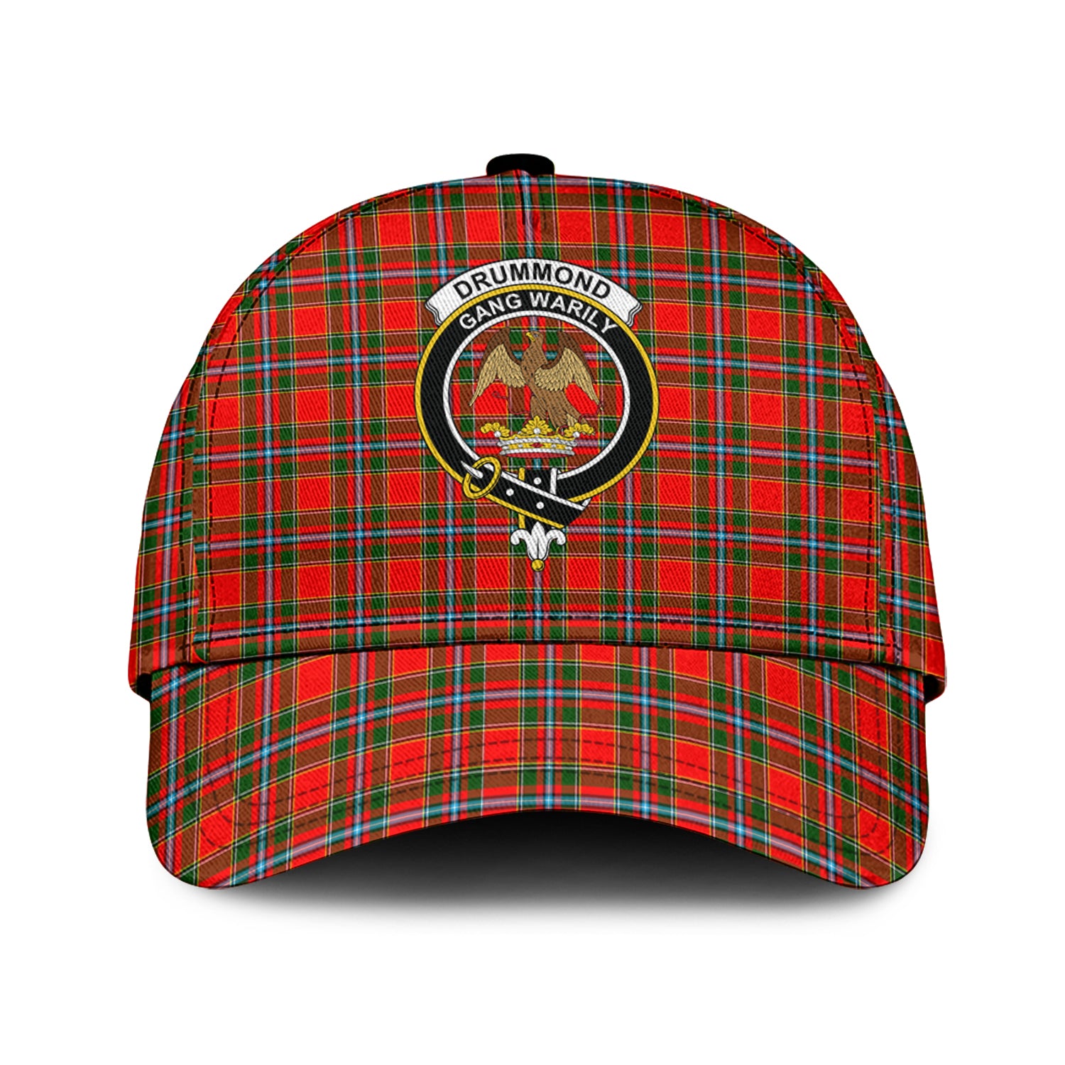 Drummond of Perth Tartan Classic Cap with Family Crest Classic Cap Universal Fit - Tartan Vibes Clothing