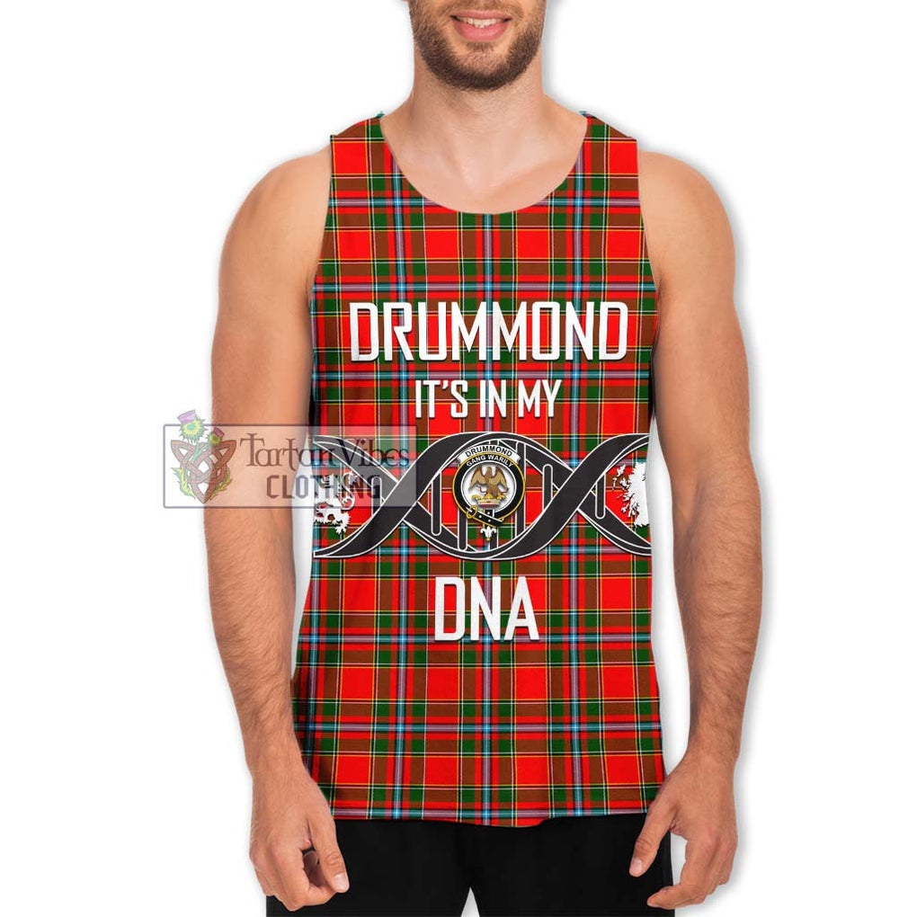 Drummond of Perth Tartan Men's Tank Top with Family Crest DNA In Me Style Men - Tartanvibesclothing Shop