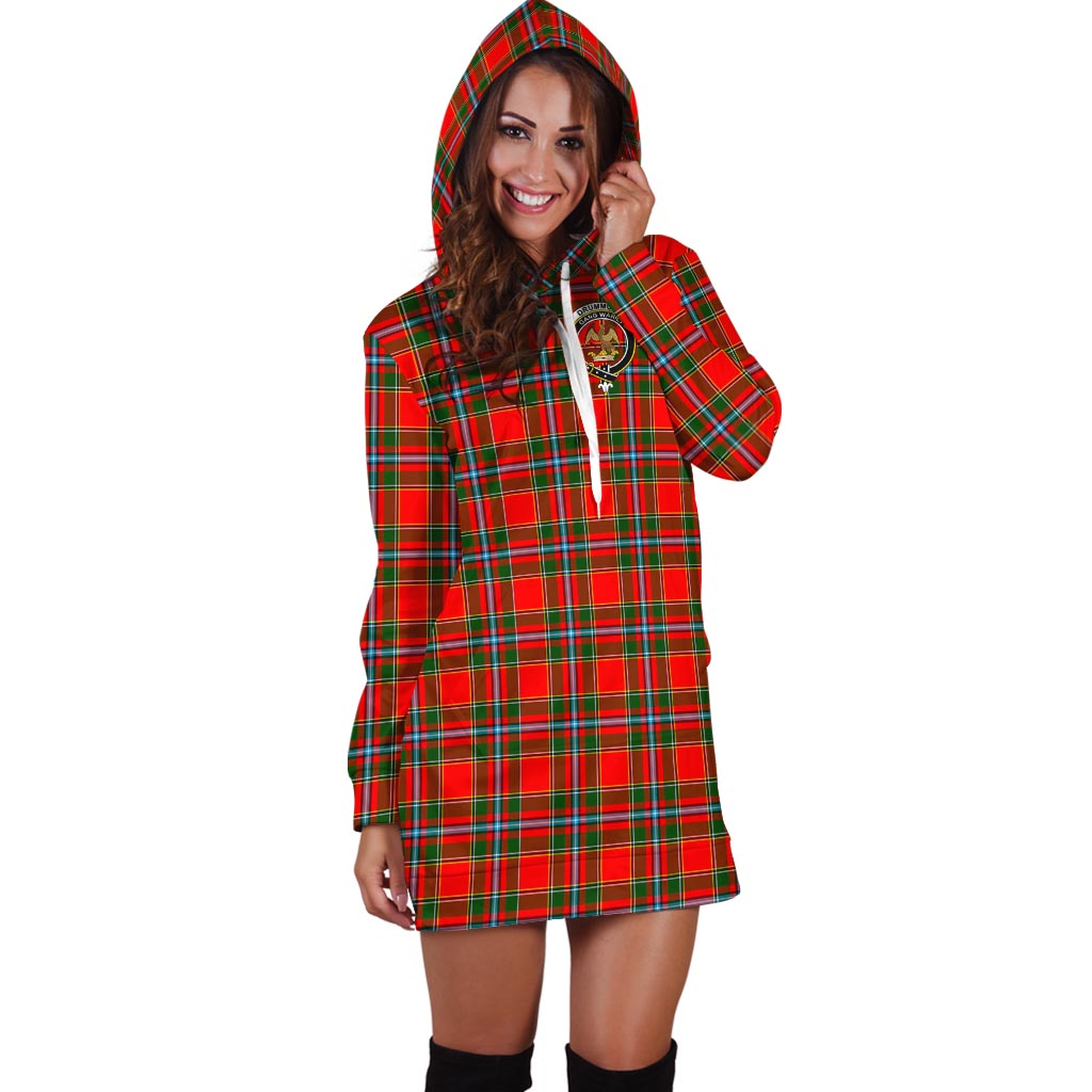 Drummond of Perth Tartan Hoodie Dress with Family Crest - Tartan Vibes Clothing