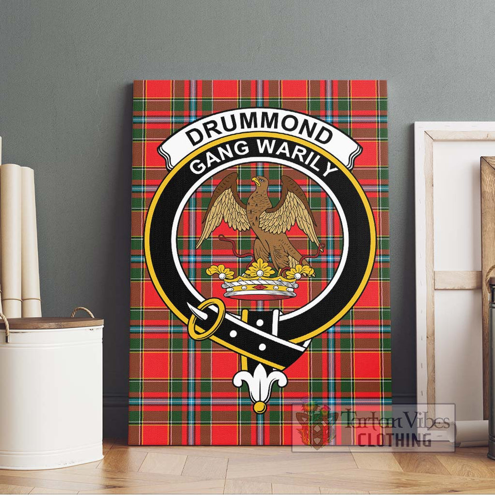 Drummond of Perth Tartan Canvas Print Wall Art with Family Crest Without Frame - Tartan Vibes Clothing