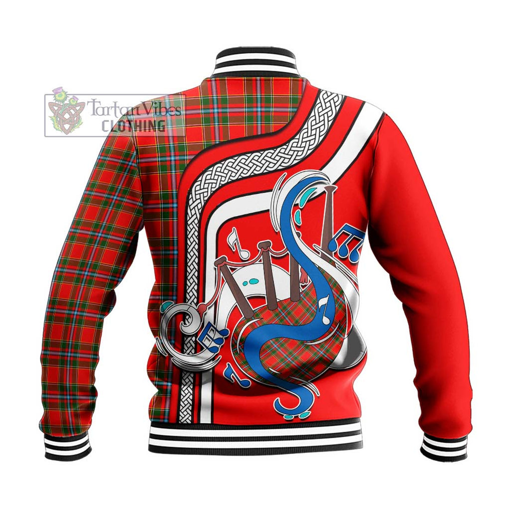 Tartan Vibes Clothing Drummond of Perth Tartan Baseball Jacket with Epic Bagpipe Style