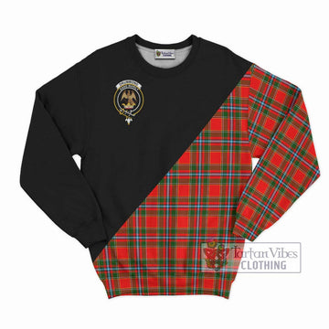 Drummond of Perth Tartan Sweatshirt with Family Crest and Military Logo Style