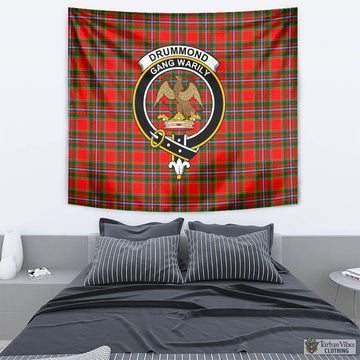 Drummond of Perth Tartan Tapestry Wall Hanging and Home Decor for Room with Family Crest