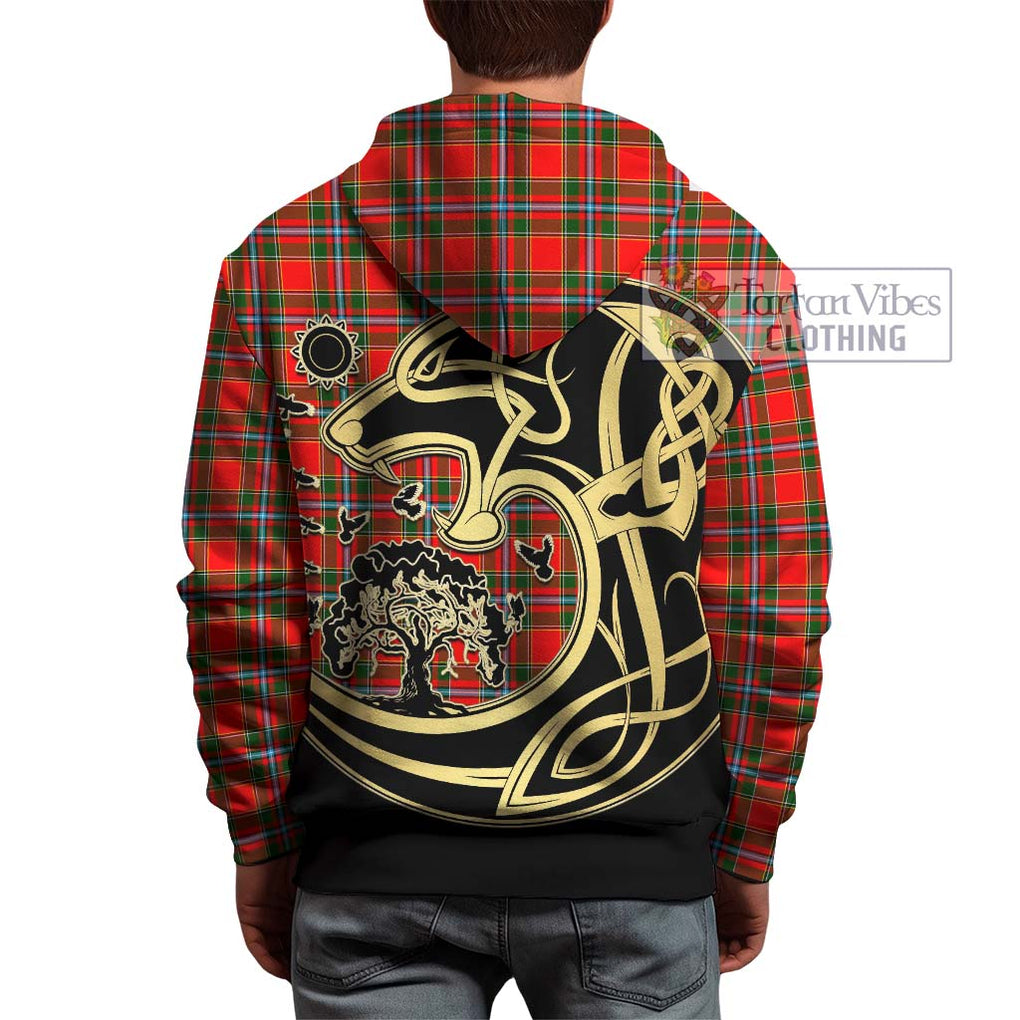 Drummond of Perth Tartan Hoodie with Family Crest Celtic Wolf Style - Tartan Vibes Clothing