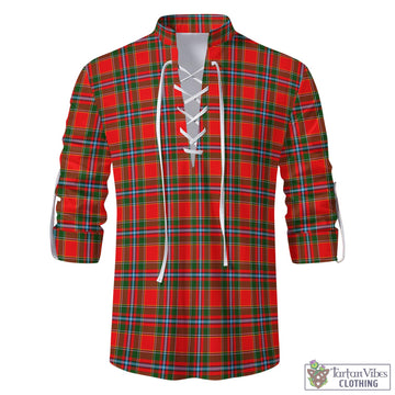 Drummond of Perth Tartan Men's Scottish Traditional Jacobite Ghillie Kilt Shirt