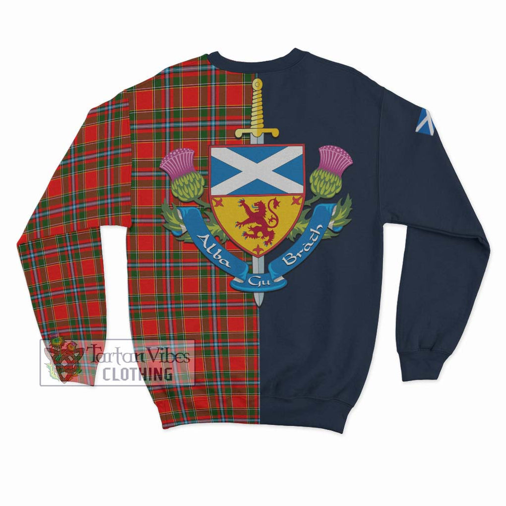 Tartan Vibes Clothing Drummond of Perth Tartan Sweatshirt with Scottish Lion Royal Arm Half Style