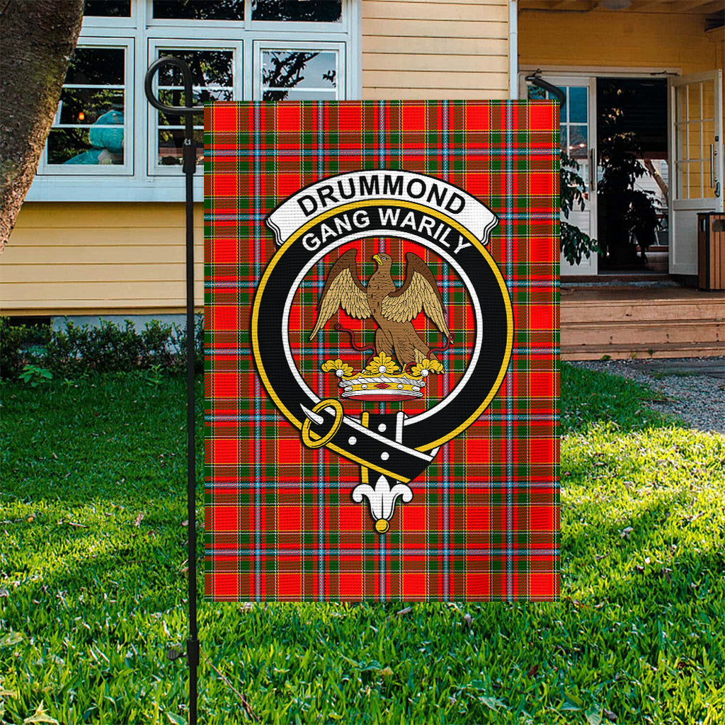 Drummond of Perth Tartan Flag with Family Crest - Tartan Vibes Clothing