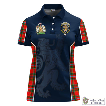 Drummond of Perth Tartan Women's Polo Shirt with Family Crest and Lion Rampant Vibes Sport Style