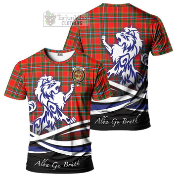 Drummond of Perth Tartan Cotton T-shirt with Alba Gu Brath Regal Lion Emblem