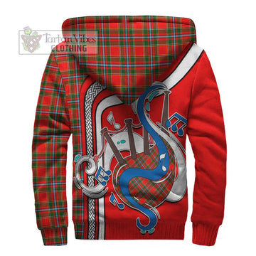 Drummond of Perth Tartan Sherpa Hoodie with Epic Bagpipe Style