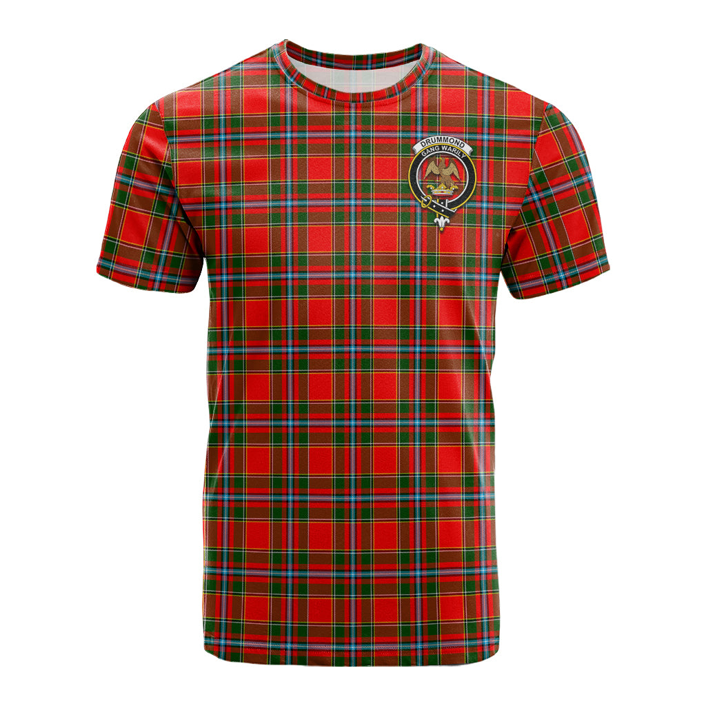 Drummond of Perth Tartan T-Shirt with Family Crest - Tartan Vibes Clothing