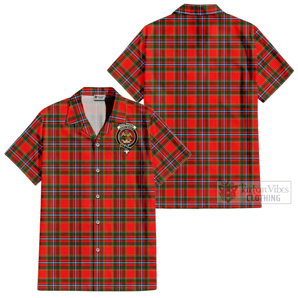 Drummond of Perth Tartan Cotton Hawaiian Shirt with Family Crest Kid - Tartan Vibes Clothing