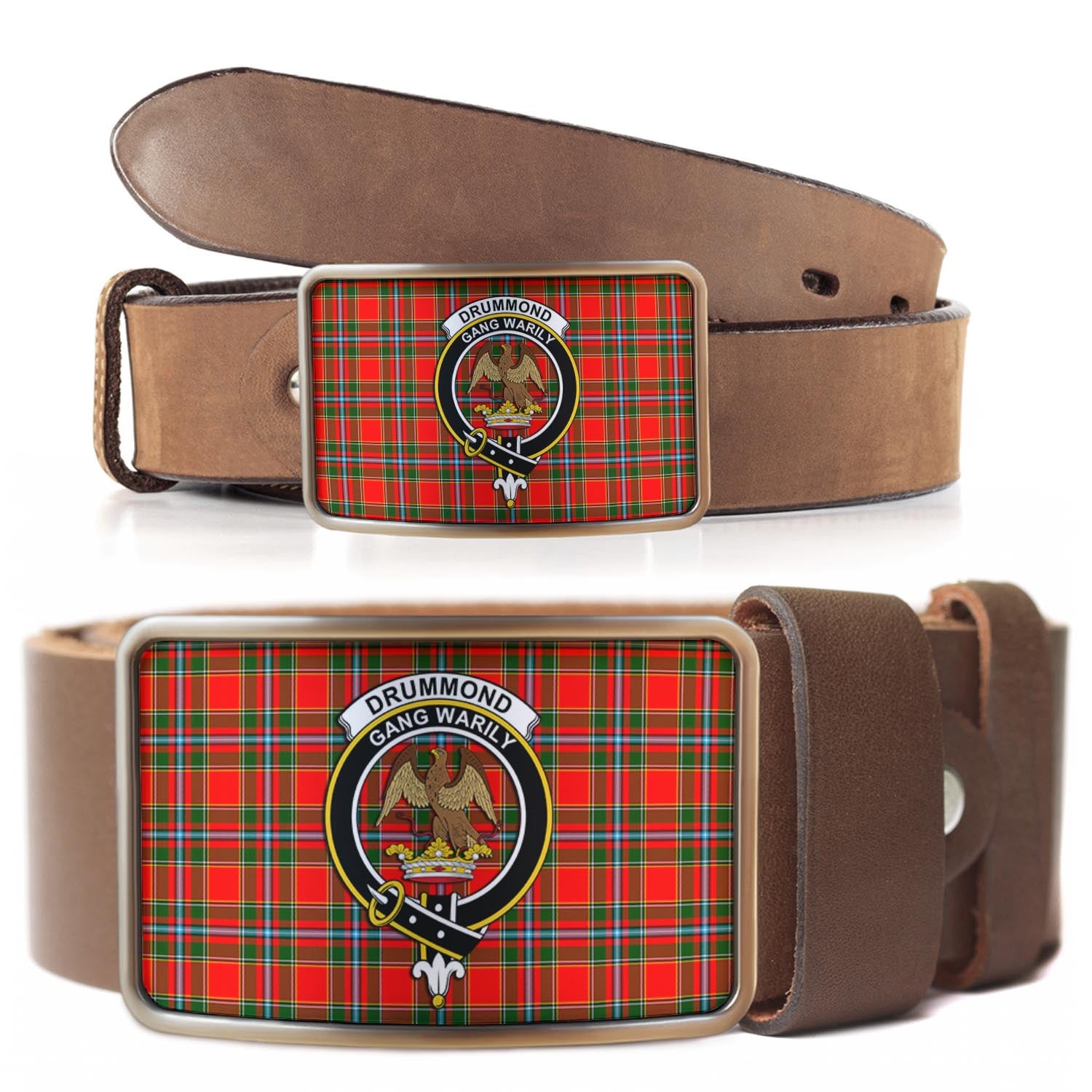 Drummond of Perth Tartan Belt Buckles with Family Crest - Tartan Vibes Clothing