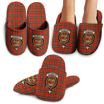 Drummond of Perth Tartan Home Slippers with Family Crest