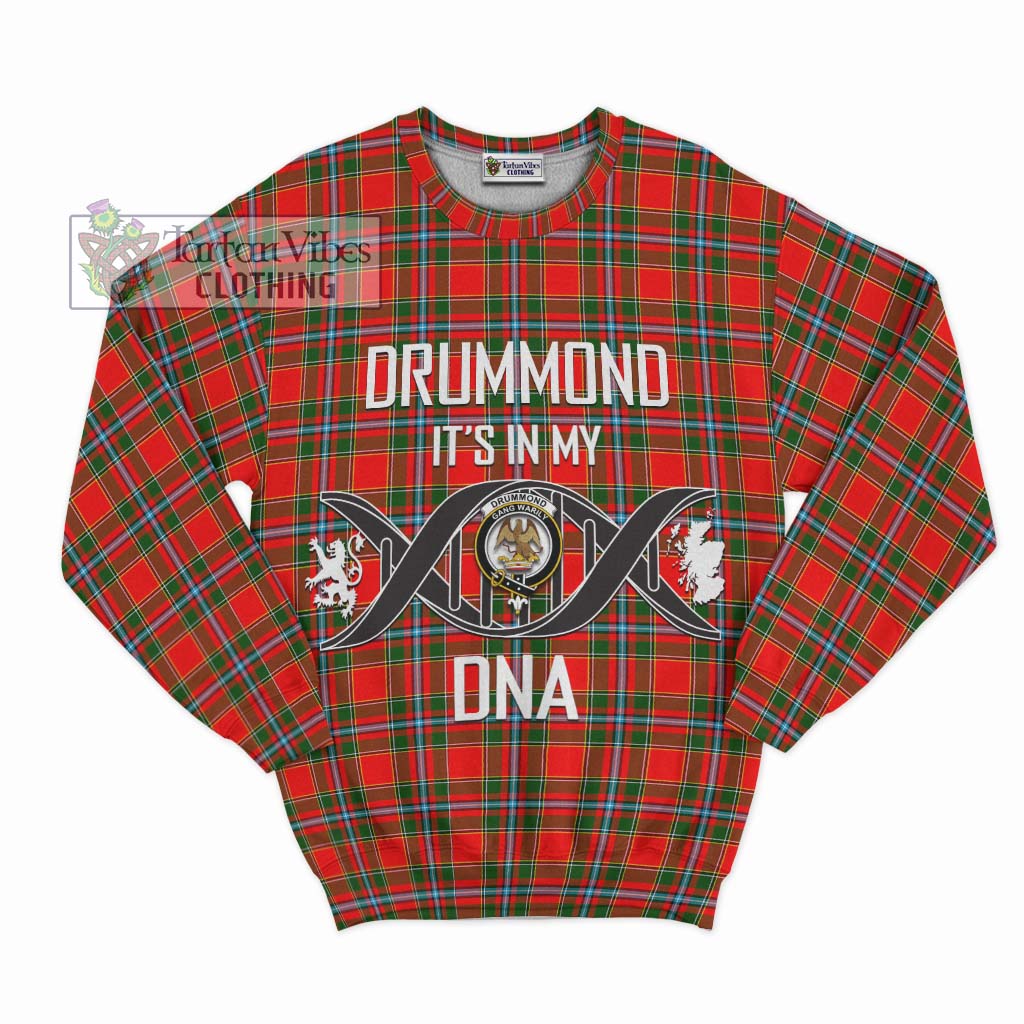 Tartan Vibes Clothing Drummond of Perth Tartan Sweatshirt with Family Crest DNA In Me Style