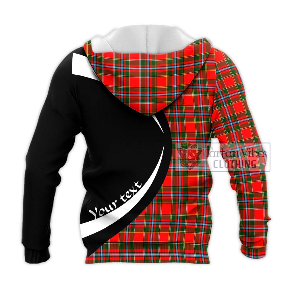 Drummond of Perth Tartan Knitted Hoodie with Family Crest Circle Style - Tartan Vibes Clothing