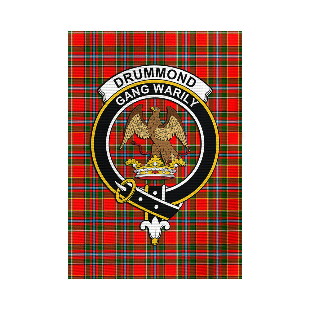 Drummond of Perth Tartan Flag with Family Crest - Tartan Vibes Clothing