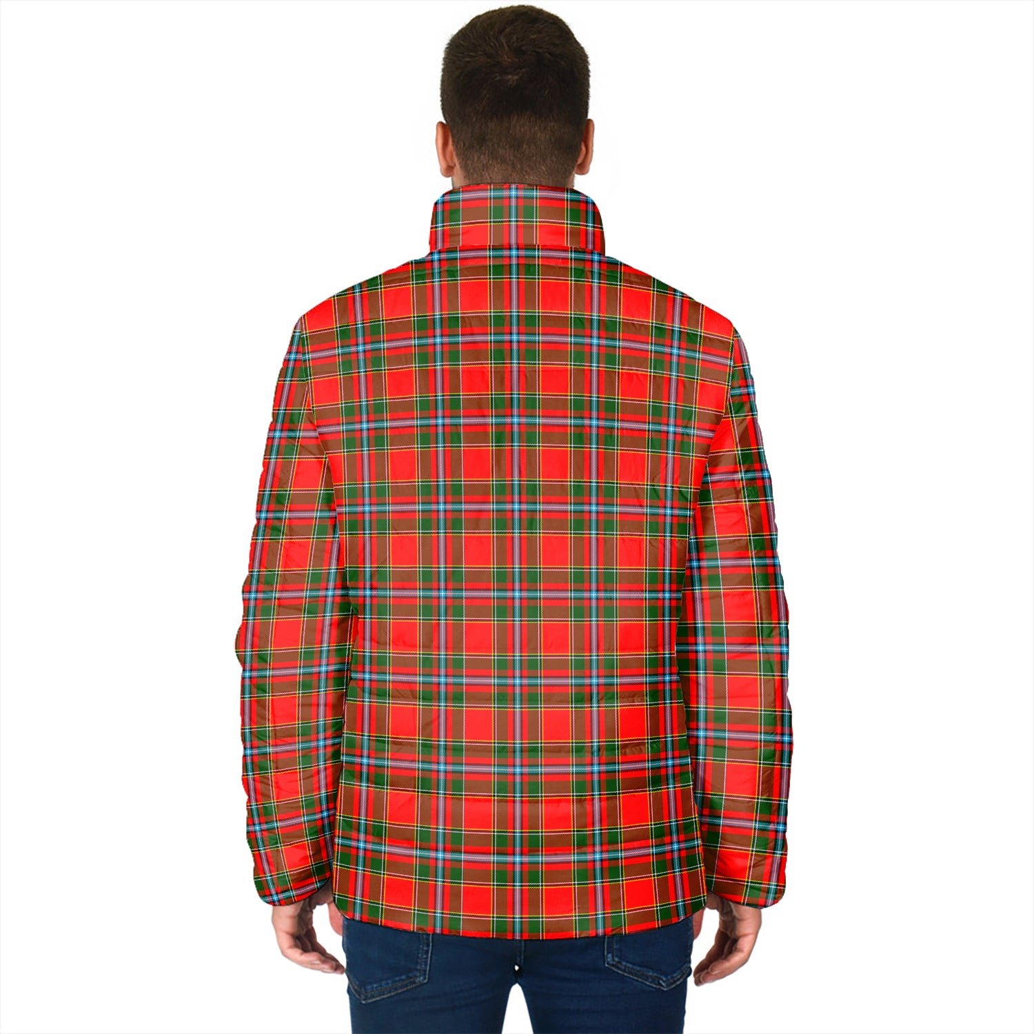 Drummond of Perth Tartan Padded Jacket with Family Crest - Tartan Vibes Clothing