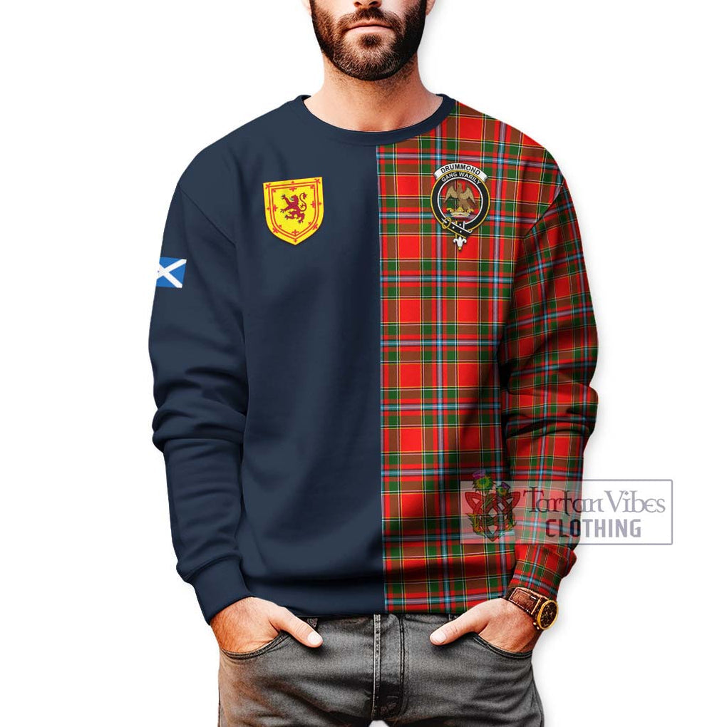 Tartan Vibes Clothing Drummond of Perth Tartan Sweatshirt with Scottish Lion Royal Arm Half Style