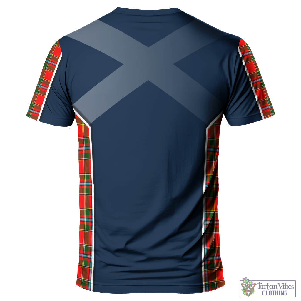 Tartan Vibes Clothing Drummond of Perth Tartan T-Shirt with Family Crest and Lion Rampant Vibes Sport Style