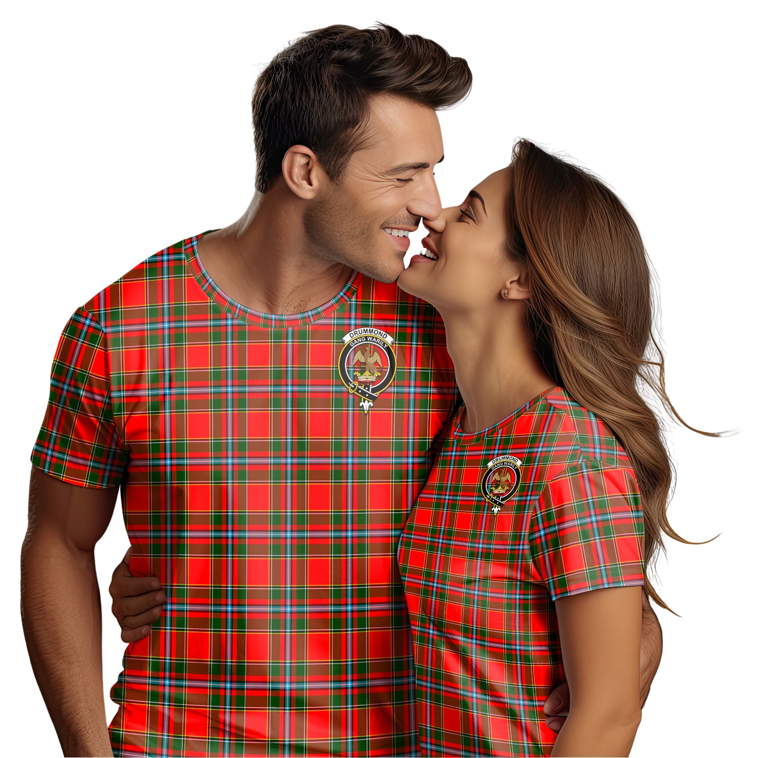 Drummond of Perth Tartan T-Shirt with Family Crest - Tartan Vibes Clothing