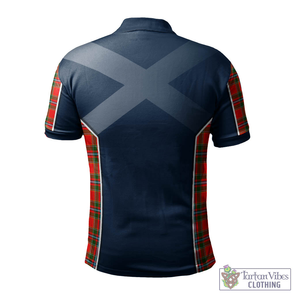 Tartan Vibes Clothing Drummond of Perth Tartan Men's Polo Shirt with Family Crest and Lion Rampant Vibes Sport Style