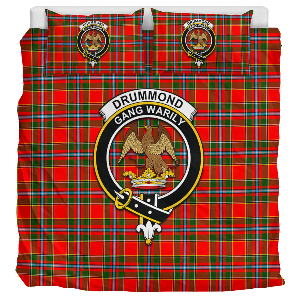 Drummond of Perth Tartan Bedding Set with Family Crest UK Bedding Set UK Super King 104*94 inch - Tartan Vibes Clothing